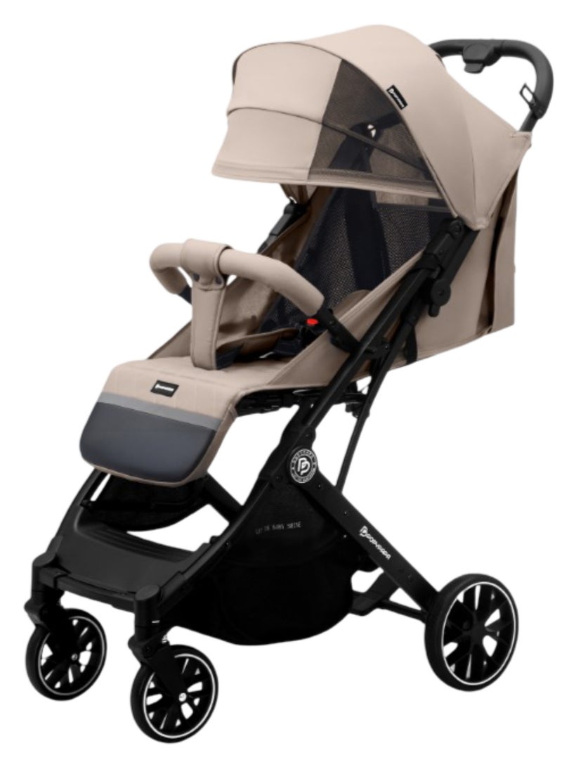 POPYPAPA Baby Stroller | Baby Stroller with Large Wheels & Smooth Ride | Baby Stroller Pushchair for Daily City Use | Adjustable Backrest | UPF Canopy | 5-Point Harness | Large Storage Basket - Image 1